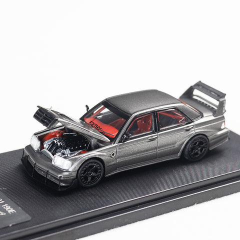 1/64 Rhino Model RMMB190EGM Mercedes-Benz 190E W201 HWA Concept Gun Metallic LHD