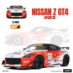 (Pre-Order) 1/18 OttOmobile OT1197 Nissan Z GT4 2023 #23 White