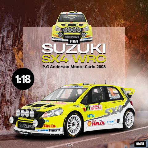 (Pre-Order) 1/18 OttOmobile OT495 Suzuki SX4 WRC Rally Monte Carlo 2008 P.G. Andersson