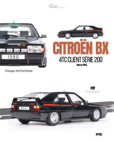 (Pre-Order) 1/18 OttOmobile OT763 Citroen BX 4TC Client Serie 200 1985 Black