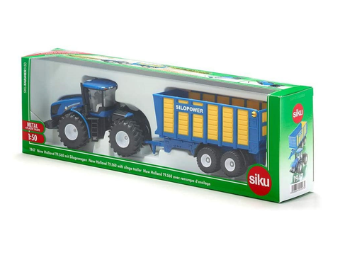 Siku 1947 New Holland T9.560 w/ Silage Trailer