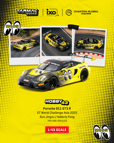 (Pre-Order) 1/43 Tarmac T43-030-25FUJ13 Porsche 911 GT3 R GT World Challenge Asia 2025 Phantom Global Racing Sun Jingzu/ Adderly Fong