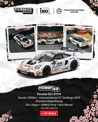 (Pre-Order) 1/43 Tarmac T43-030-25SUZ13 Porsche 911 GT3 R Suzuka 1000km - Intercontinental GT Challenge 2025 Phantom Global Racing Sun Jingzu/ Adderly Fong/ Nico Menzel