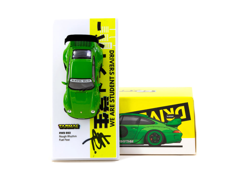 1/64 Tarmac T64-017-SD RWB 993 Rough Rhythm Fuel Fest Student Driver –  Network Shuttle Diecast Model