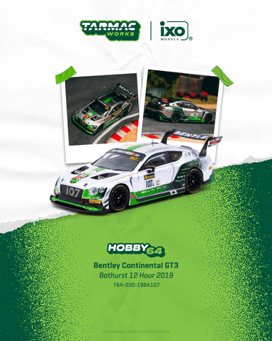 (Pre-Order) 1/64 Tarmac T64-030-19BA107 Bentley Continental GT3 Bathurst 12 Hour 2019 J. Gounon/ S. Kane/ J. Pepper