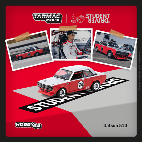 (Pre-Order) 1/64 Tarmac T64-052-SD Datsun 510 Trans-Am B-Sedan 2.5 Challenge 2023 Daniel Wu