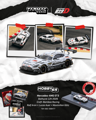 (Pre-Order) 1/64 Tarmac T64-062-26BH77 Mercedes-AMG GT3 Bathurst 12h 2026 Craft-Bamboo Racing Ralf Aron/ Lucas Auer/ Maximilian Götz