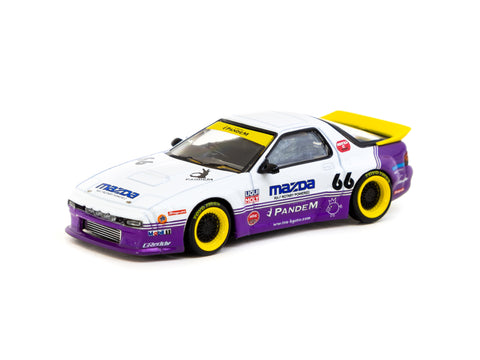 1/64 Tarmac T64-066-WP Pandem Mazda RX-7 FC3S White/ Purple