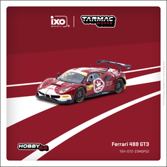 (Pre-Order) 1/64 Tarmac T64-072-23MGP52 Ferrari 488 GT3 Macau GT Cup FIA GT World Cup 2023 Harmony Racing Chen Weian