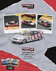 (Pre-Order) 1/64 Tarmac T64-077-96BTC45 Audi A4 Quattro BTCC 1996 Champion Frank Biela