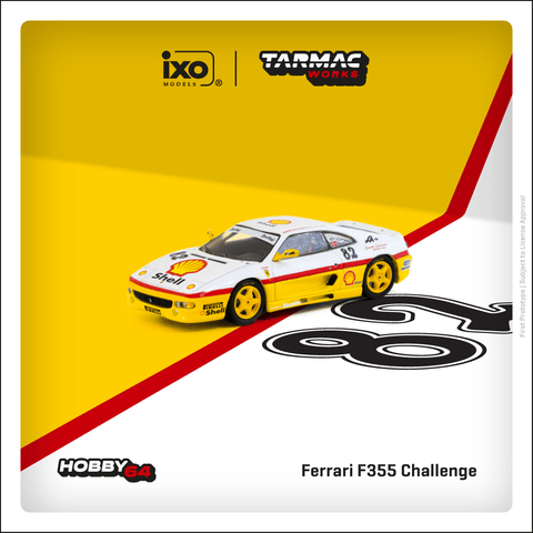 (Pre-Order) 1/64 Tarmac T64-083-99CHA82 Ferrari F355 Challenge Ferrari F355 Challenge 1999 D. Peter Andersen