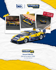 (Pre-Order) 1/64 Tarmac T64-088-96LM44 Ferrari F40 GTE 24h of Le Mans 1996 Luciano Della Noce/ Anders Olofsson/ Carl Rosenblad