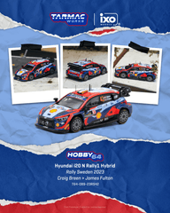 (Pre-Order) 1/64 Tarmac T64-089-23RS42 Hyundai i20 N Rally1 Hybrid Rally Sweden 2023 Craig Breen/ James Fulton