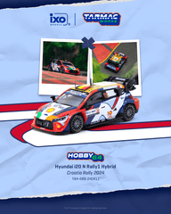 (Pre-Order) 1/64 Tarmac T64-089-24CR11 Hyundai i20 N Rally1 Hybrid Croatia Rally 2024 Thierry Neuville/ Martijn Wydaeghe