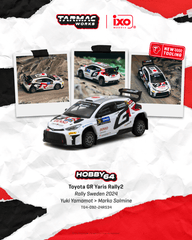(Pre-Order) 1/64 Tarmac T64-092-24RS34 Toyota GR Yaris Rally2 Rally Sweden 2024 Yuki Yamamoto/ Marko Salminen