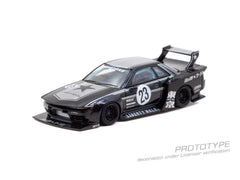 (Pre-Order) 1/64 Tarmac T64-097-BLK LB-Kaido Works Nissan R32 Skyline Black
