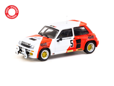 1/64 Tarmac T64-TL060-82RDV05 Renault 5 Turbo Rallye du Var 1982 Alain Prost/ Jean-Marc Andrié