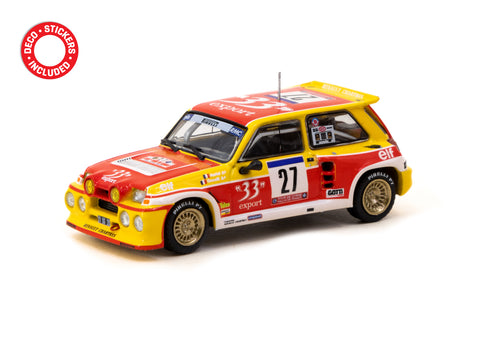 1/64 Tarmac T64-TL061-85TDC27 Renault 5 Maxi Turbo Tour de Corse Rallye de France 1985 Didier Auriol/ Bernard Occelli