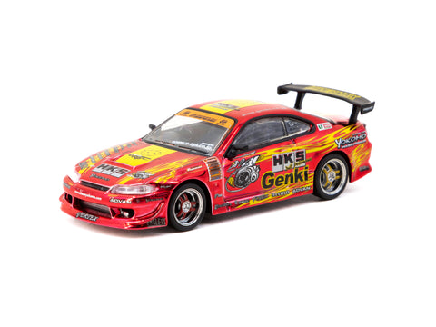 1/64 Tarmac T64G-023-HKSRC HKS Hiper Silvia RS-2 Chrome Red