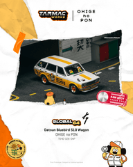 (Pre-Order) 1/64 Tarmac T64G-026-ONP Datsun Bluebird 510 Wagon OHIGE no PON
