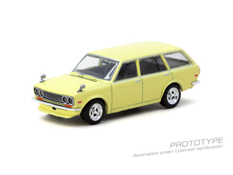 (Pre-Order) 1/64 Tarmac T64G-026-YL Datsun Bluebird 510 Wagon Yellow