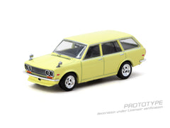 (Pre-Order) 1/64 Tarmac T64G-026-YL Datsun Bluebird 510 Wagon Yellow
