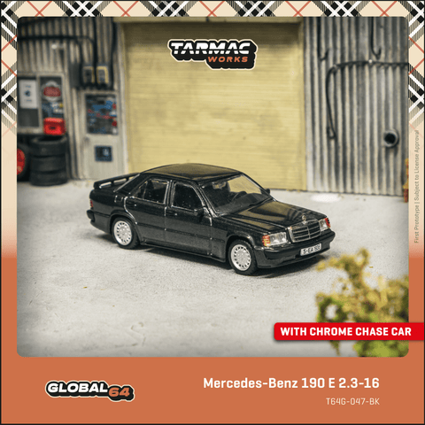(Pre-Order) 1/64 Tarmac T64G-047-BK Mercedes-Benz 190 E 2.3-16 Blue-Black Metallic