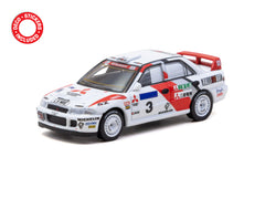 1/64 Tarmac T64G-049-94HKBR03 Mitsubishi Lancer Evolution II Hong Kong Beijing Rally 1994 K. Eriksson/ S. Parmander