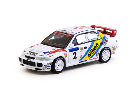 1/64 Tarmac T64G-050-95HKBR02 Mitsubishi Lancer Evolution III Hong Kong-Beijing Rally 1995 Winner K. Eriksson/ S. Parmander