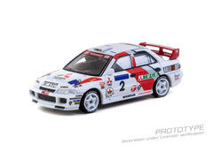 (Pre-Order) 1/64 Tarmac T64G-050-96HKBR02 Mitsubishi Lancer Evolution 3 Hong Kong Beijing Rally 1996 Winner Ari Vatanen/ Christian Gilbert