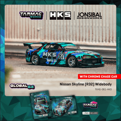 (Pre-Order) 1/64 Tarmac T64G-061-HKS Nissan Skyline (R32) Widebody HKS
