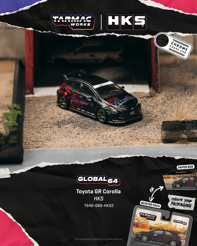 (Pre-Order) 1/64 Tarmac T64G-066-HKS2 Toyota GR Corolla HKS