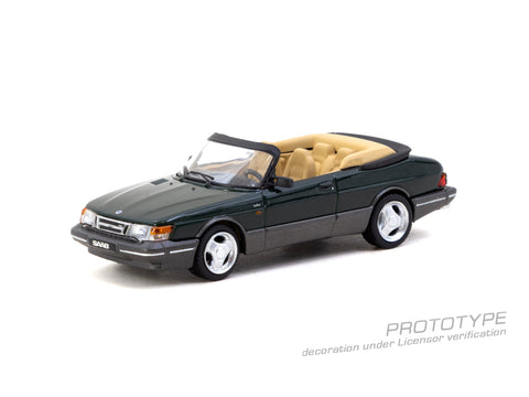 (Pre-Order) 1/64 Tarmac T64G-067-GR Saab 900 Turbo Convertible Green