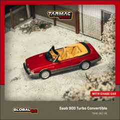 (Pre-Order) 1/64 Tarmac T64G-067-RE Saab 900 Turbo Convertible Red