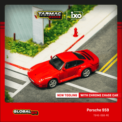 (Pre-Order) 1/64 Tarmac T64G-068-RE Porsche 959 Red