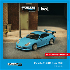 (Pre-Order) 1/64 Tarmac T64G-069-BL Porsche 911 GT3 (Type 996) Light Blue