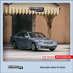 (Pre-Order) 1/64 Tarmac T64G-072-BL Mercedes-Benz S-Class Horizon Blue Metallic