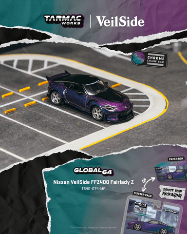(Pre-Order) 1/64 Tarmac T64G-074-MP Nissan VeilSide FFZ400 Fairlady Z Chameleon Purple