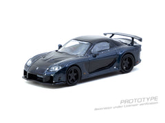 (Pre-Order) 1/64 Tarmac T64G-075-DB Mazda RX-7 VeilSide Fortune7 Dark Blue/ Black