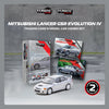 (Pre-Order) 1/64 Tarmac T64G-076-SL Mitsubishi Lancer GSR Evolution IV Silver