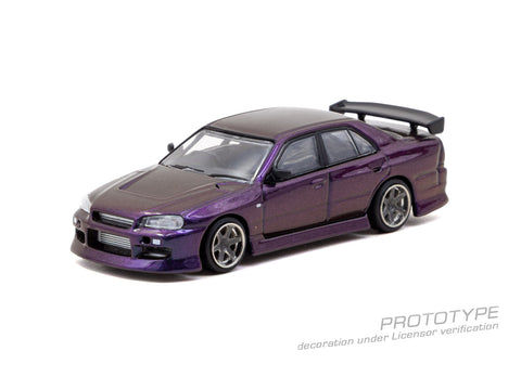 (Pre-Order) 1/64 Tarmac T64G-088-MP URAS Skyline ER34 Midnight Purple