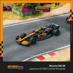 (Pre-Order) 1/64 Tarmac T64G-F041-DR2 McLaren MCL36 Japanese Grand Prix 2022 Daniel Ricciardo