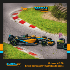 (Pre-Order) 1/64 Tarmac T64G-F041-LN1 McLaren MCL36 Emilia Romagna Grand Prix 2022 Lando Norris