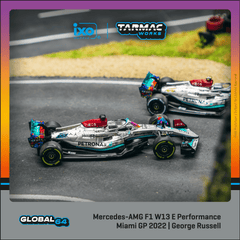 (Pre-Order) 1/64 Tarmac T64G-F044-GR2 Mercedes-AMG F1 W13 E Performance Miami Grand Prix 2022 George Russell