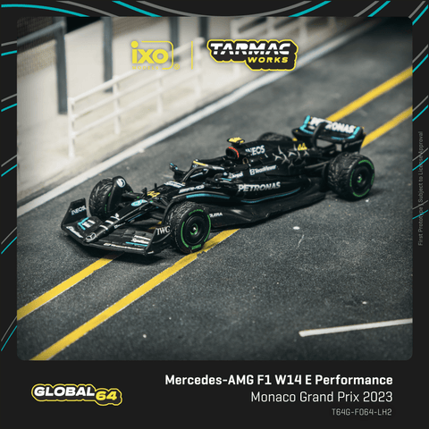 (Pre-Order) 1/64 Tarmac T64G-F064-LH2 Mercedes-AMG F1 W14 E Performance Monaco Grand Prix 2023 Lewis Hamilton