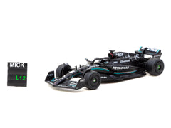 1/64 Tarmac T64G-F064-MS1 Mercedes-AMG F1 W14 E Performance Spanish Grand Prix Tyre Testing 2023 Mick Schumacher