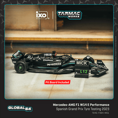 (Pre-Order) 1/64 Tarmac T64G-F064-MS1 Mercedes-AMG F1 W14 E Performance Spanish Grand Prix Tyre Testing 2023 Mick Schumacher
