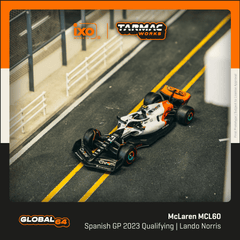 (Pre-Order) 1/64 Tarmac T64G-F070-LN1 McLaren MCL60 Spanish Grand Prix 2023 Qualifying Lando Norris