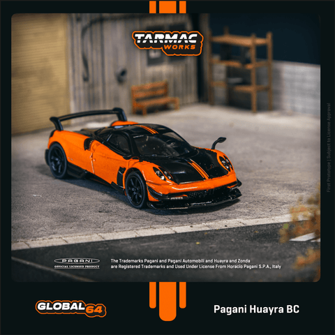 (Pre-Order) 1/64 Tarmac T64G-TL014-OR Pagani Huayra BC Arancio Saint Tropez