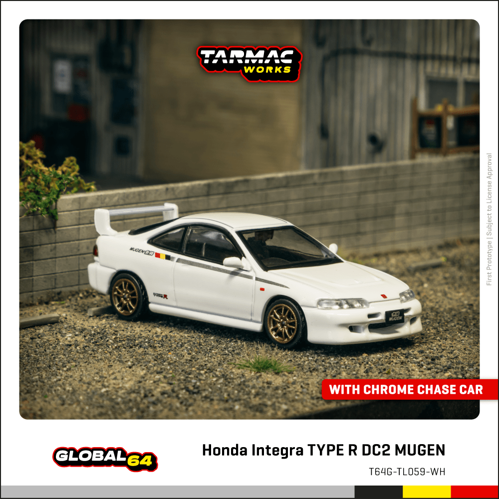 (Pre-Order) 1/64 Tarmac T64G-TL059-WH Honda Integra Type R DC2 Mugen C ...
